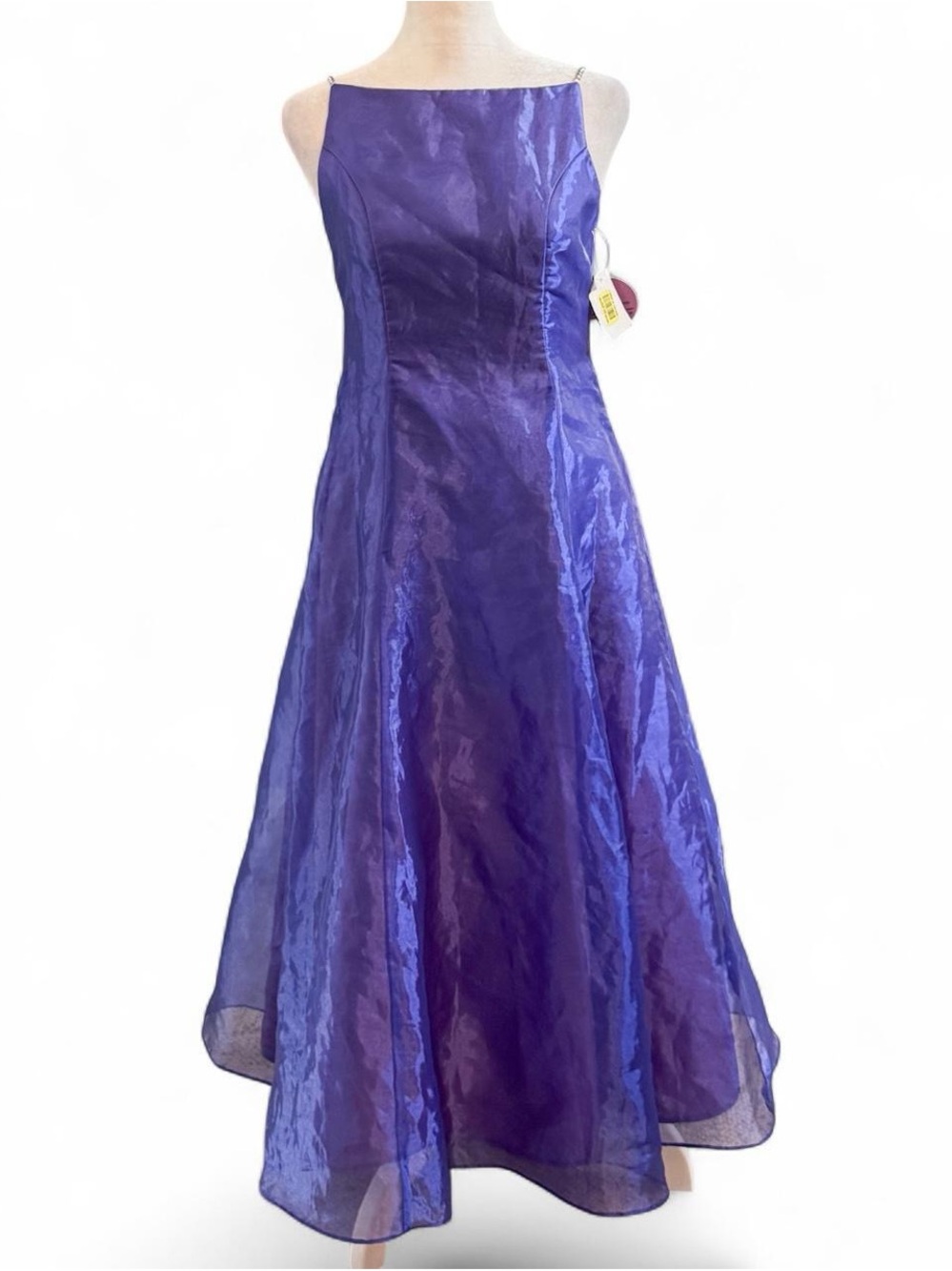 Jessica McClintock Girls Purple Formal Dress | Rhinestone Straps | Size 14 | NWT